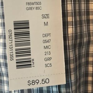 NWT Daniel Cremieux 100% CottonButton Down Long Sleeve Shirt Size M $89MSRP